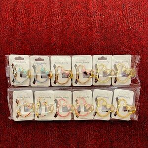 Gold Multicolor Hair Clip Set